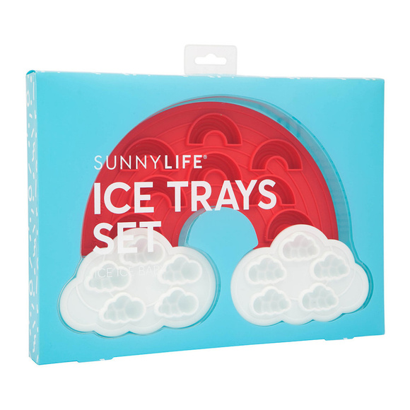 NWT - Sunnylife Rainbow and Cloud Ice Cube Trays - Picture 1 of 2